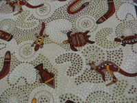 Australian Gooloo in Beige - Dot Art Fabric
